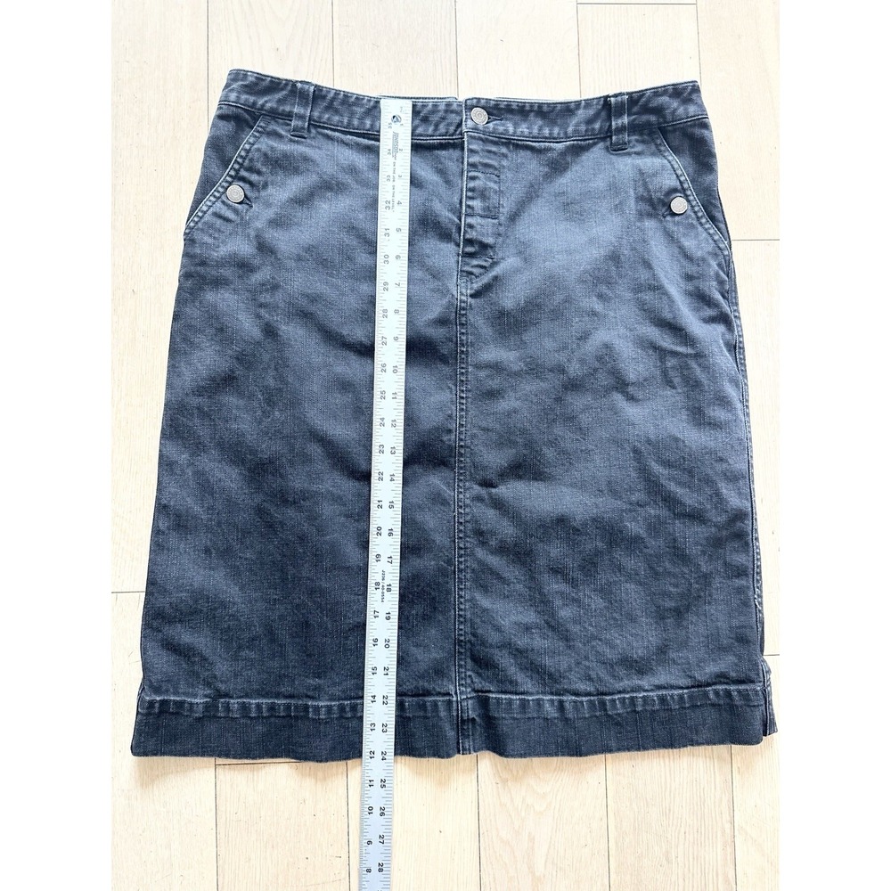 Ralph Lauren Denim Black Summer Skirt Women's Size 14 Knee Length Vintage
